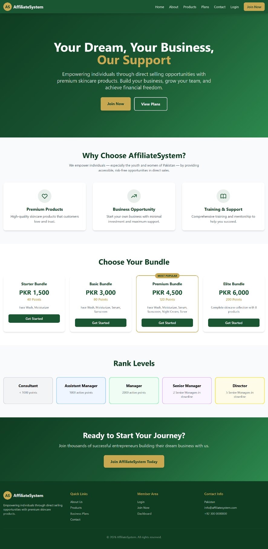 Affiliate Management System screenshot